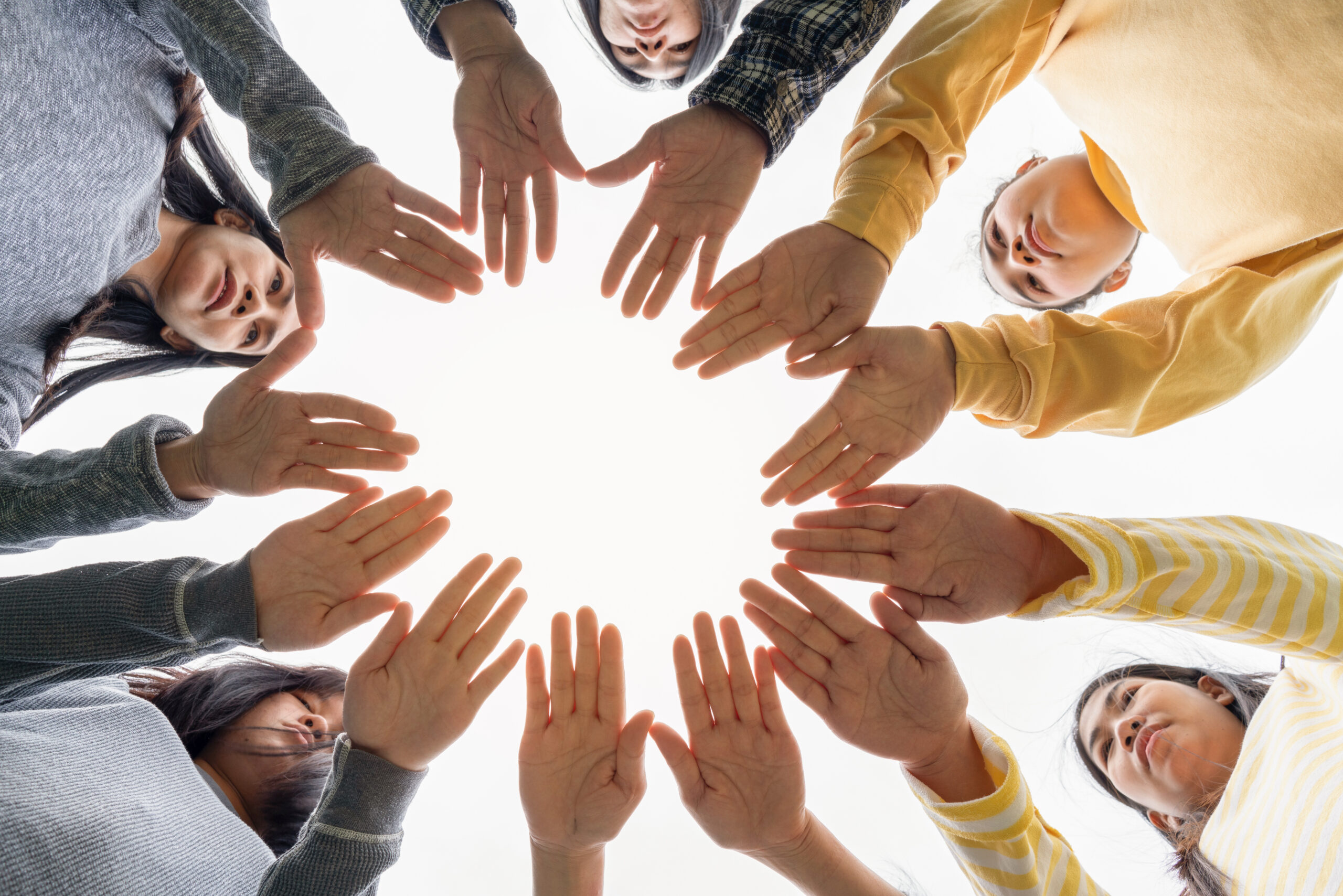 Team Hands Empathy Trust Partner partnership grow connect business partner and connection integration start up concept Empathy teamwork. Team Volunter charity Faith.Hand join together business service